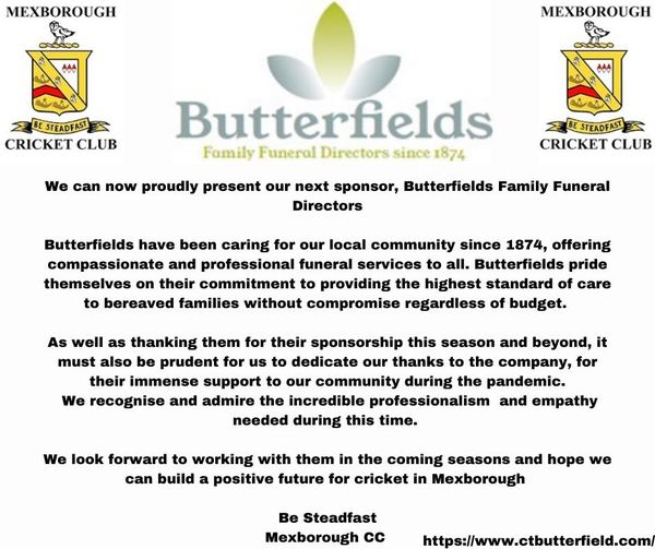 Sponsoring Mexborough Cricket Club